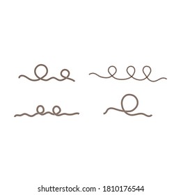 Rope vector illustration template design concept