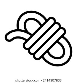 Rope Vector Line Icon Design