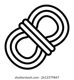 Rope Vector Line Icon Design