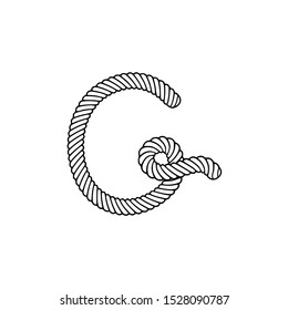 Rope Vector Logo Letter G. G Letter Design Vector