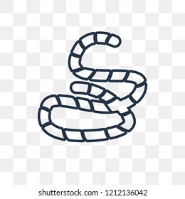 Rope vector outline icon isolated on transparent background, high quality linear Rope transparency concept can be used web and mobile