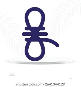rope vector outline icon, link