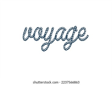 rope voyage navy vector design hand drawn 