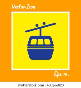 Rope Way Icon. Eps-10.