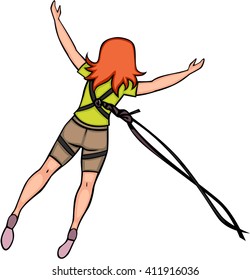 Rope-jumper isolated on white background
