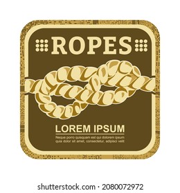 Ropes  image. Can be used for logos or for any graphic purposes. 100% editable.