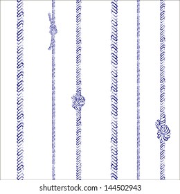 Ropes and knots seamless pattern