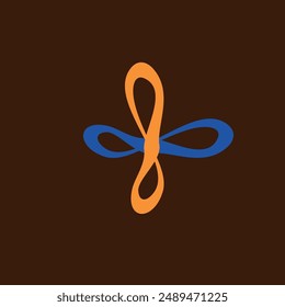 Cuerdas en colores naranja y azul
