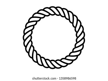 Ropes pattern brushes. rope and chain stripes isolated on background. Braids and Plaits silhouette collection.