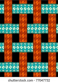ropes seamless texture, abstract pattern; vector art illustration