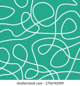 Ropes white pattern, vector background.