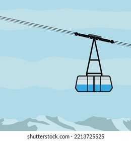 A ropeway ride up or down the mountains