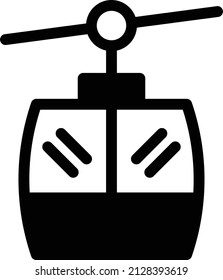 ropeway Vector illustration on a transparent background. Premium quality symbols. Glyphs  vector icon for concept and graphic design.