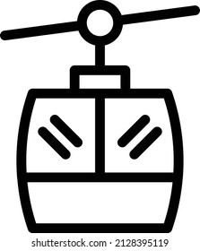 ropeway Vector illustration on a transparent background. Premium quality symbols. Glyphs  vector icon for concept and graphic design.