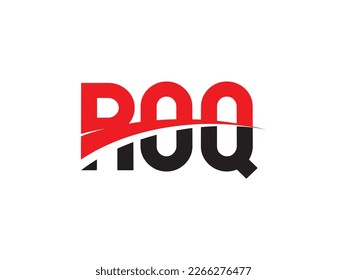 Ilustración del vector de diseño del logotipo inicial de la carta ROQ