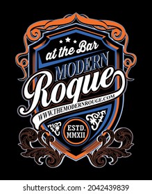 roque emblem style with frame
