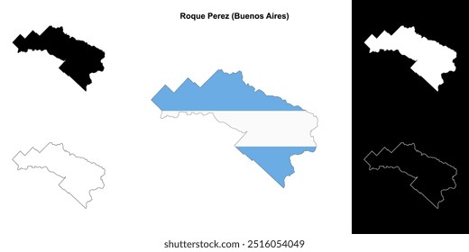 Conjunto de mapas do departamento de Roque Perez (Buenos Aires)