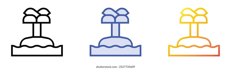 roques national park icon. Linear, Blue Fill and Gradient Style Design Isolated On White Background