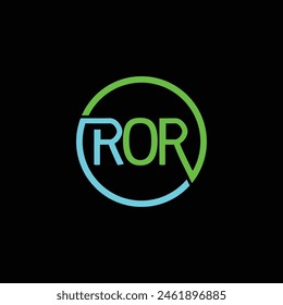 ROR Letter Initial Logo Design Template Vector Illustration