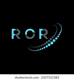 ROR letter logo creative design. ROR unique design.
