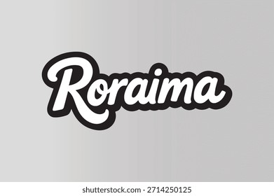 Roraima Brasil Región Tipografía Texto Vector Gráfico
