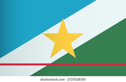 Estado de bandeira de Roraima. Bandeira oficial de Roraima. Vetor