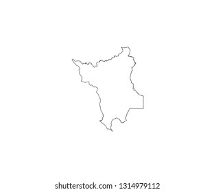Roraima outline map Brazil state region
