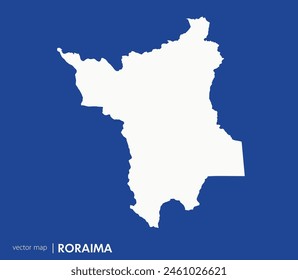 In: Roraima State Map. Föderative Einheit von Brasilien. Vektorgrafik Map für jeden Bedarf.	