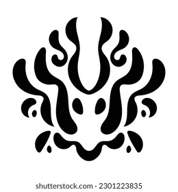 Rorschach inkblot tattoo tribal design. Vector illustration tattoo shape