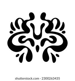 Rorschach inkblot tattoo tribal. Vector illustration tattoo shape