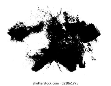 Rorschach inkblot test illustration, random abstract vector background. Psycho diagnostic inkblot test Rorschach, the projective Rorschach technique, or simply the inkblot test