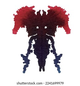 Rorschach inkblot test isolated on white background , vector illustration