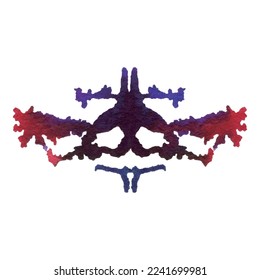 Rorschach inkblot test isolated on white background , vector illustration