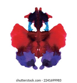 Rorschach inkblot test isolated on white background , vector illustration