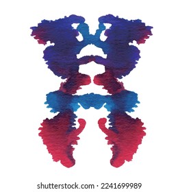 Rorschach inkblot test isolated on white background , vector illustration
