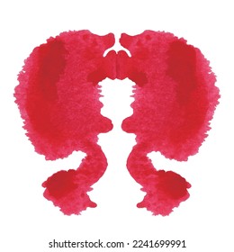 Rorschach inkblot test isolated on white background , vector illustration