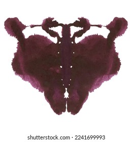 Rorschach inkblot test isolated on white background , vector illustration