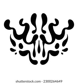 Rorschach inkblot test tattoo tribal. Vector illustration tattoo shape 