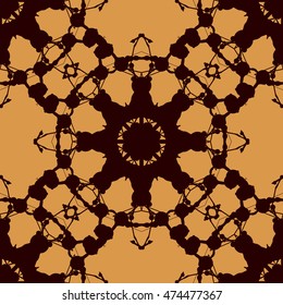 Rorschach inkblot test vector design. Abstract seamless pattern. For fabric, wallpaper, print, warping paper.