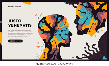 Rorschach inspired landing page vibrant colors