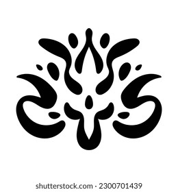 Rorschach tattoo tribal. Tattoo shape in vector