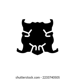 Rorschach test icon. Simple style Rorschach test background symbol. brand logo design element. Rorschach test t-shirt printing. Vector for sticker.