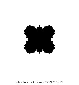 Rorschach test icon. Simple style Rorschach test background symbol. brand logo design element. Rorschach test t-shirt printing. Vector for sticker.