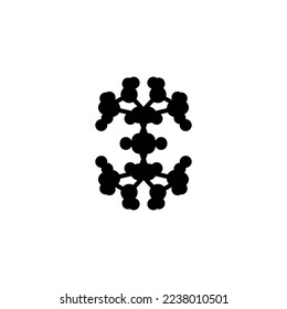 Rorschach test icon. Simple style Rorschach test background symbol. brand logo design element. Rorschach test t-shirt printing. Vector for sticker.