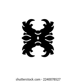Rorschach test icon. Simple style Rorschach test background symbol. brand logo design element. Rorschach test t-shirt printing. Vector for sticker.