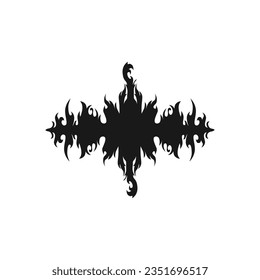 Icono de prueba de Rorschach. Sencillo símbolo de fondo de prueba Rorschach. elemento de diseño de logotipo de marca. Impresión de camisetas de prueba Rorschach. Vector para pegatinas.