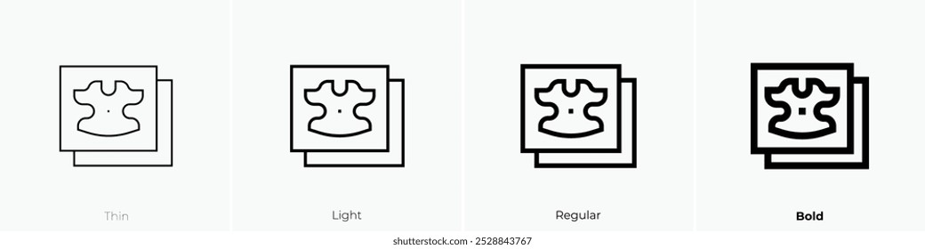 rorschach test icon. Thin, Light Regular And Bold style design isolated on white background