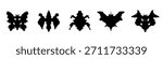 rorschach test silhouette. rorschach vector