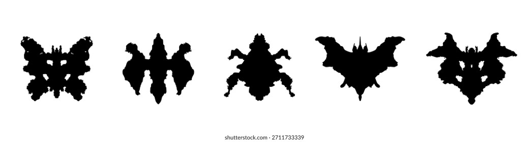 rorschach test silhouette. rorschach vector