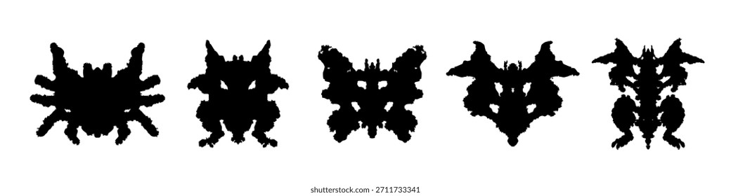 Vector de prueba de Rorschach. Silueta de prueba de Rorschach.